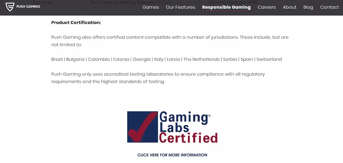 Licences Push Gaming