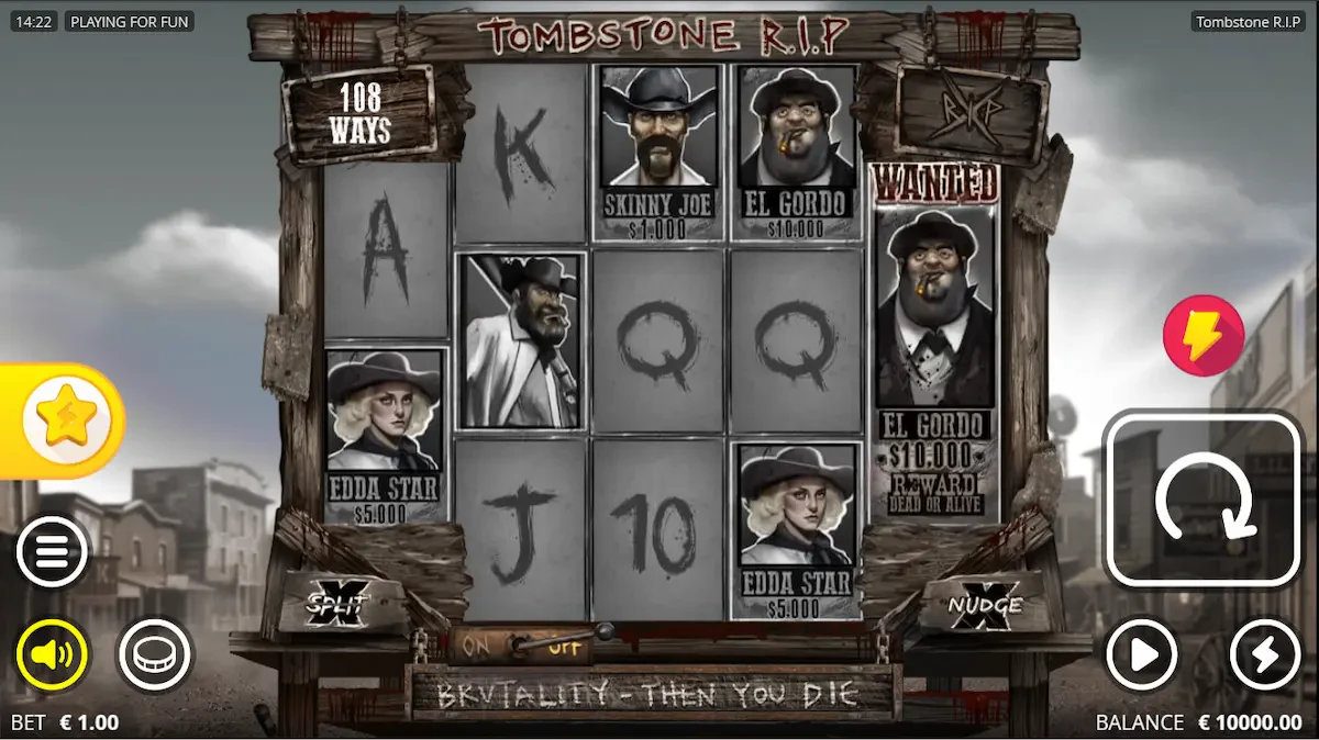 Tombstone RIP machine à  sous Provider Nolimit City