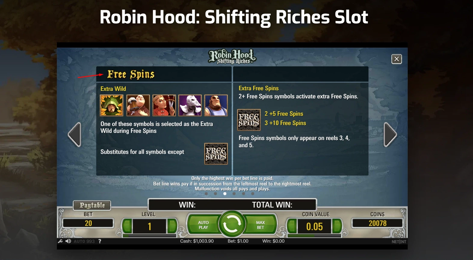 Robin Hood: Shifting Riches Free Spins