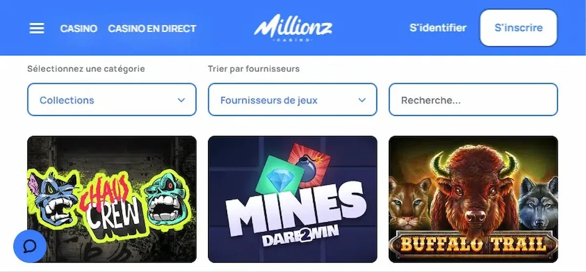 Millionz machines à sous