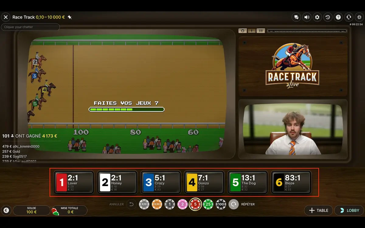 race track live paris