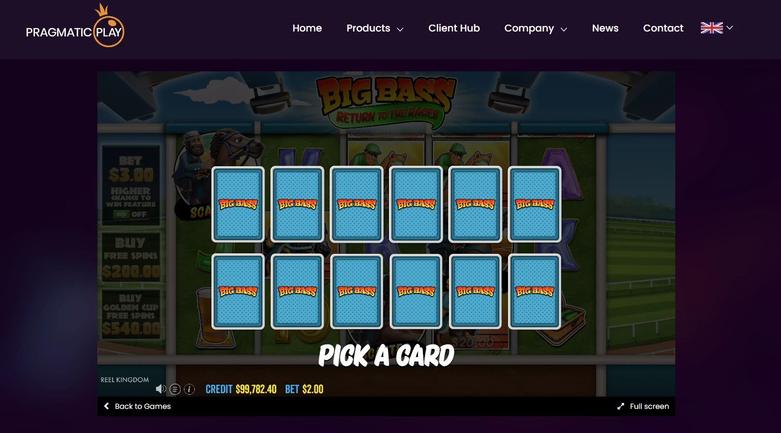 Big Bass Return To The Races Bonus