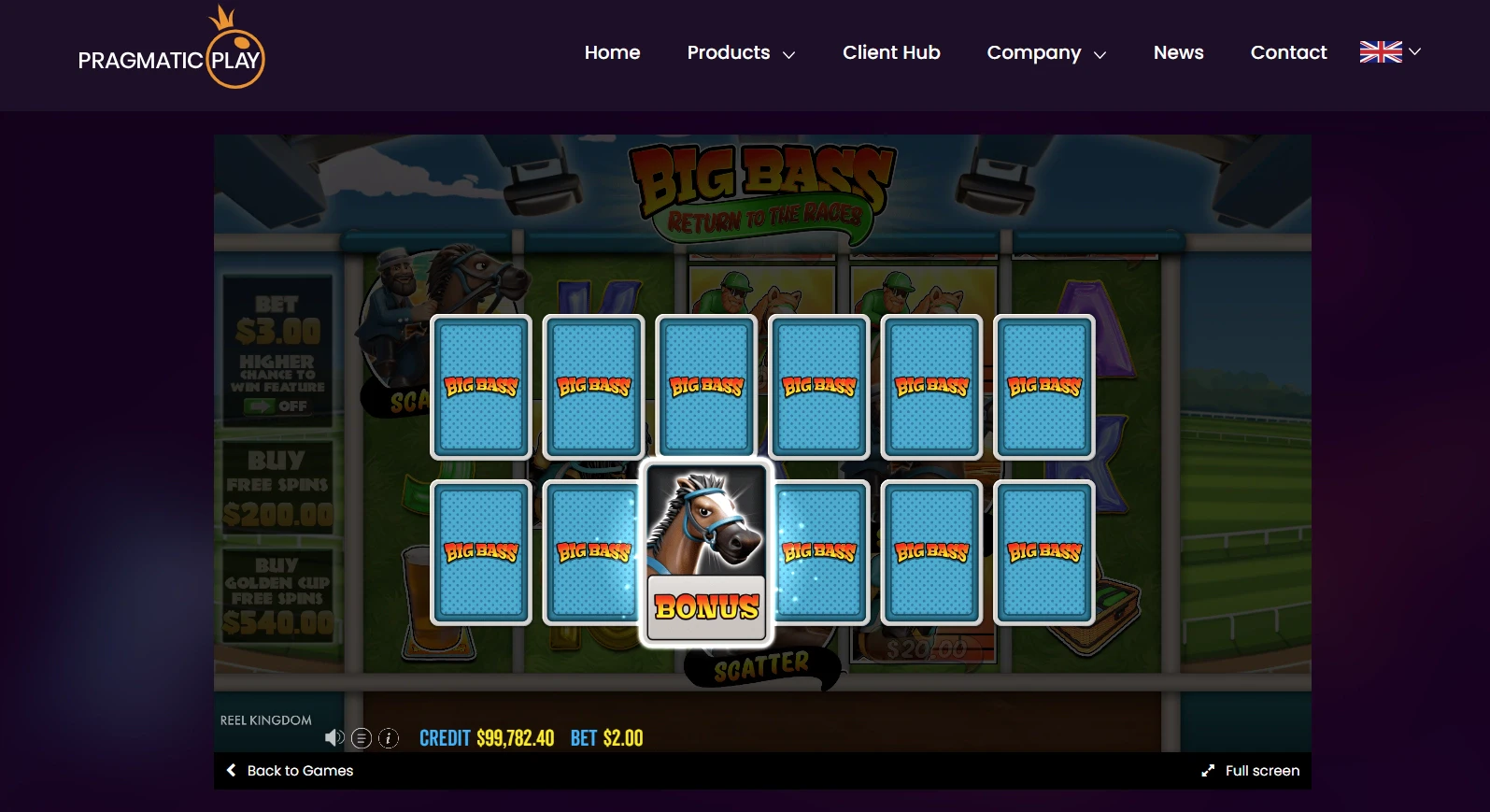 Big Bass Return To The Races Bonus