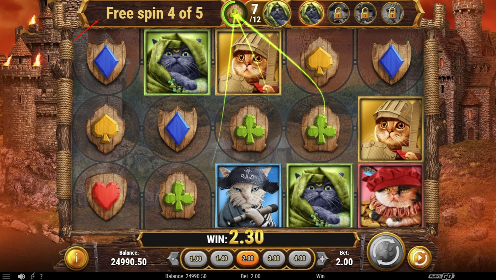 Feline Fury Free Spins Round