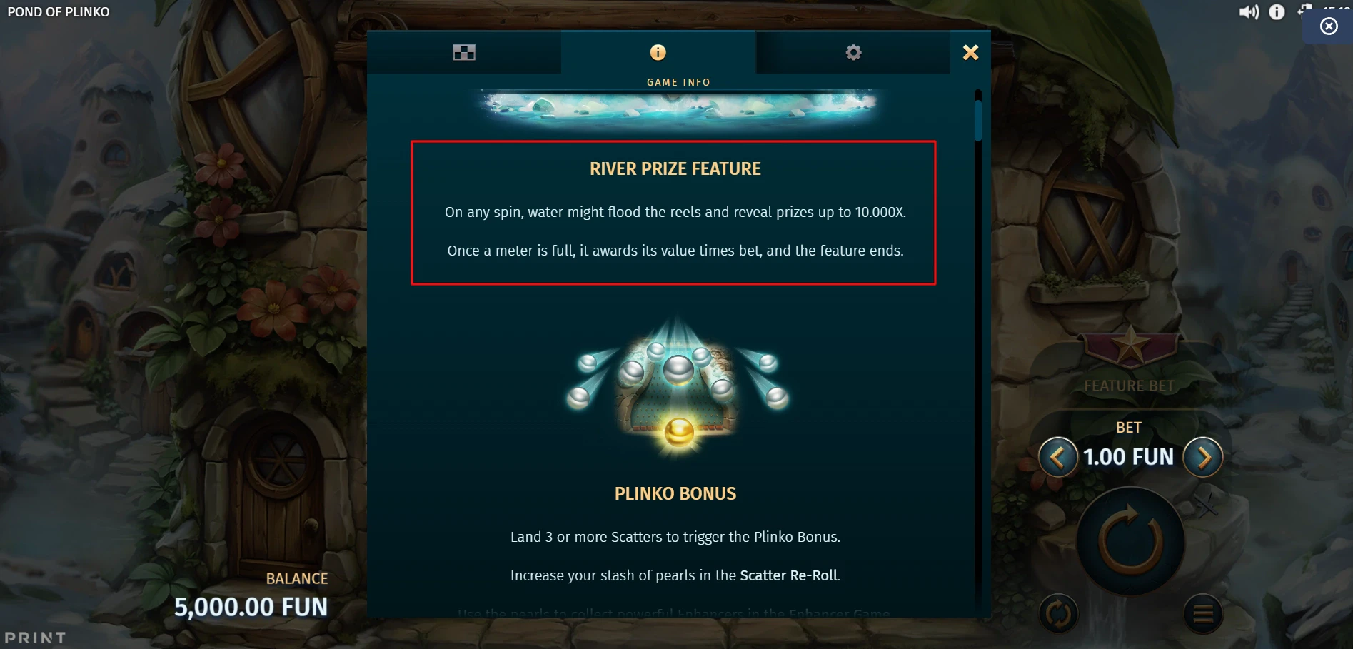 Pond of Plinko River Prize