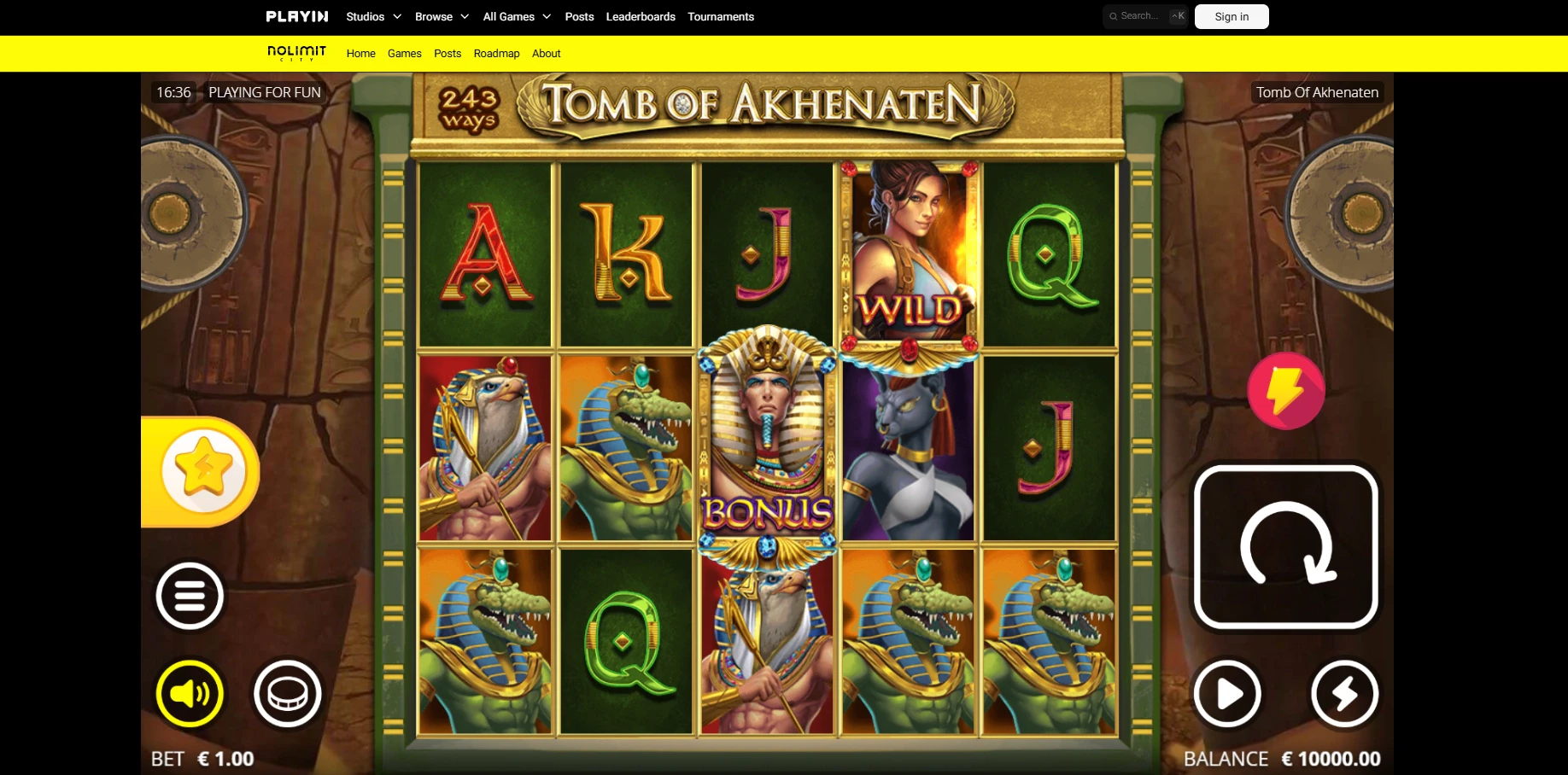 Tomb of Akhenaten by Nolimit City