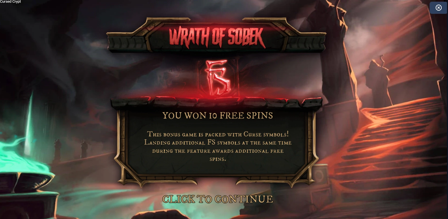 Cursed Crypt Wrath of Sobek