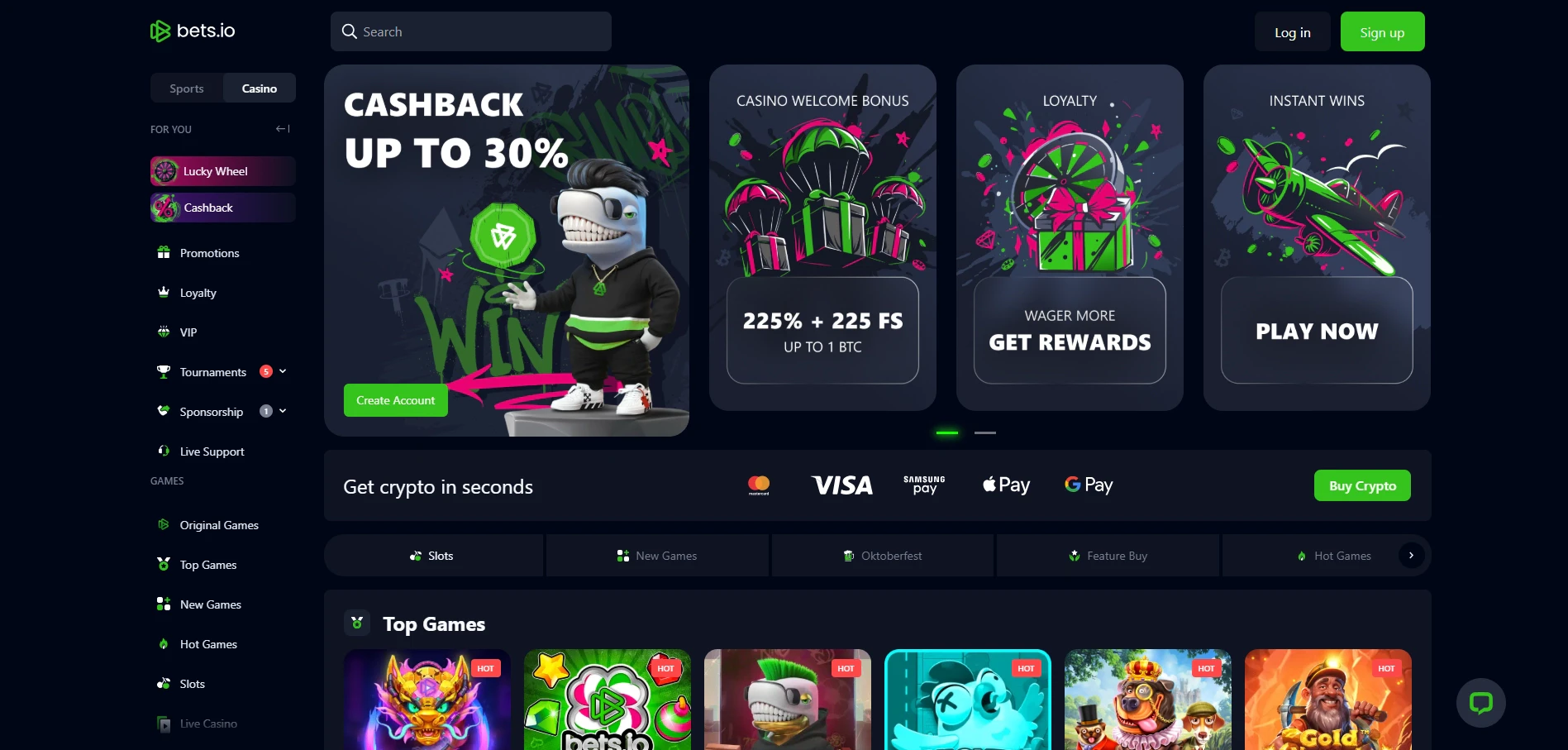 Bets.io - Homepage