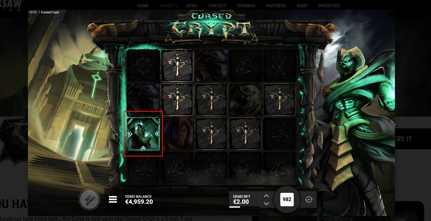 Cursed Crypt Feature Symbols