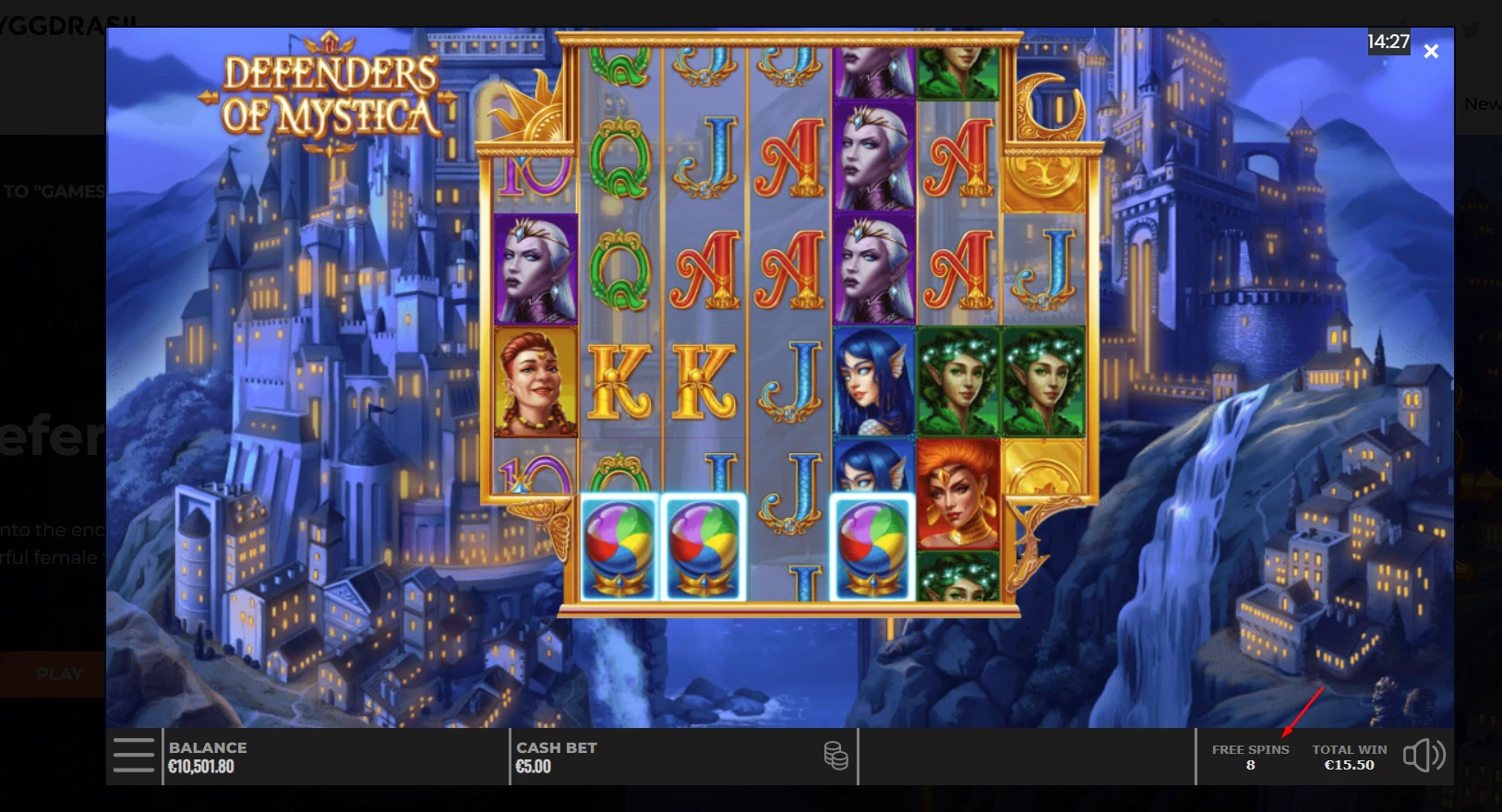 Defender of the Mystica Free Spins