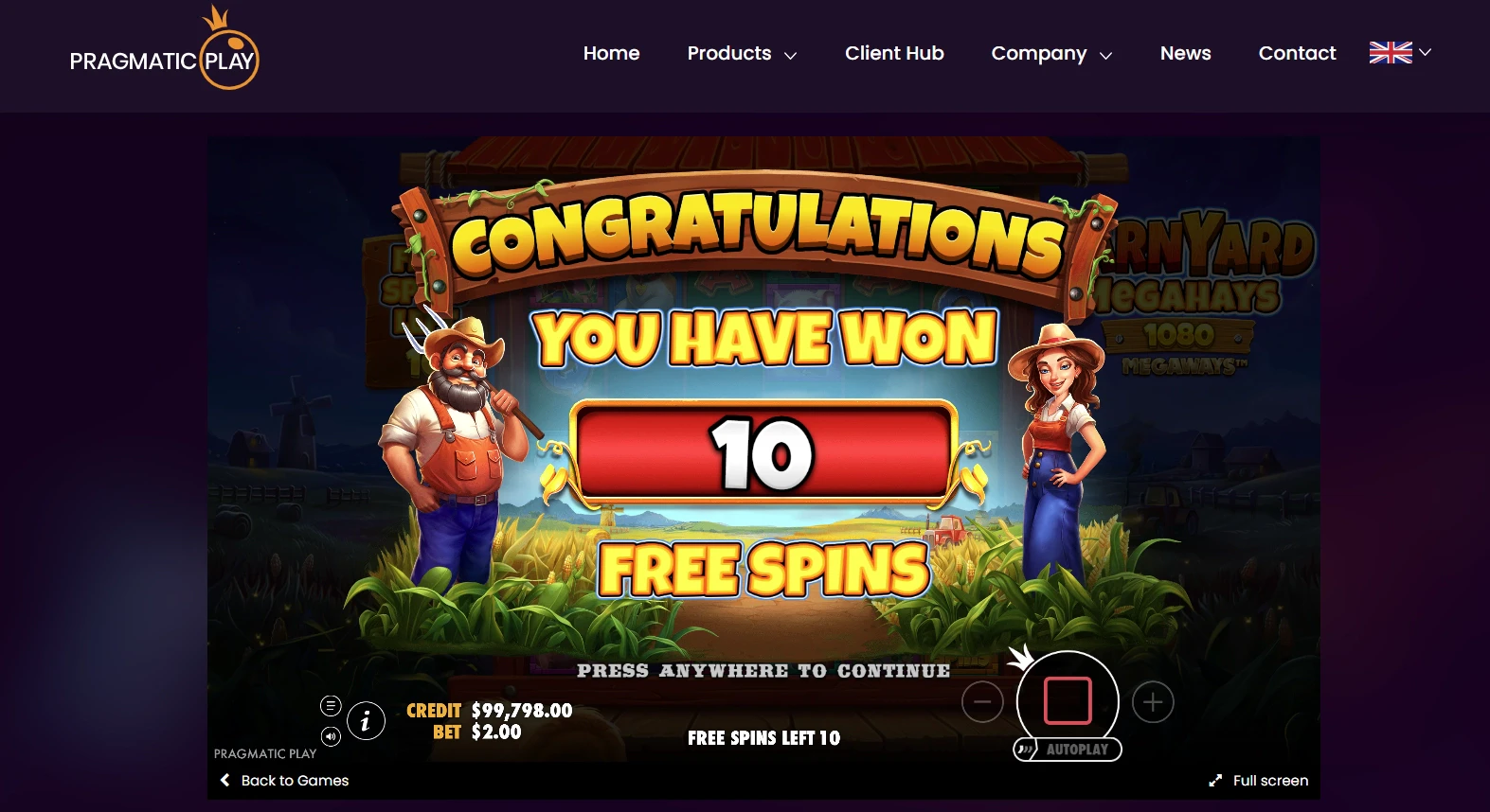 Barnyard Megahays Megaways Free Spins