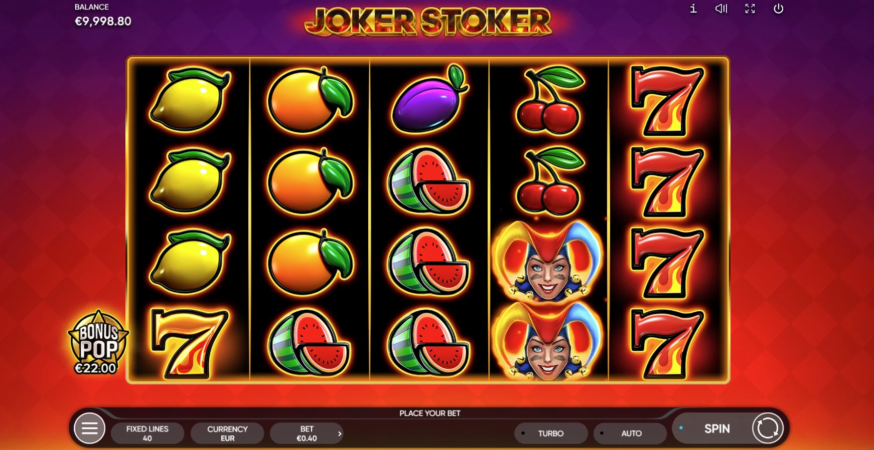 Joker Stoker Demo Mode