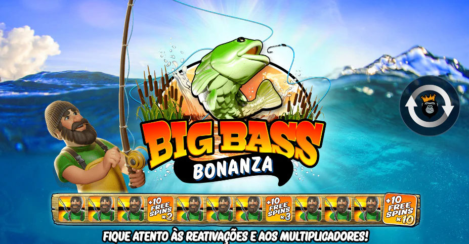 Tela inicial do jogo Big Bass Bonanza