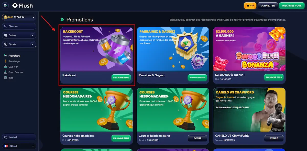 Rakeboost Flush Casino