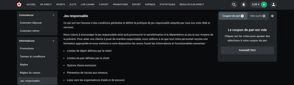 jeux responsable leonbet