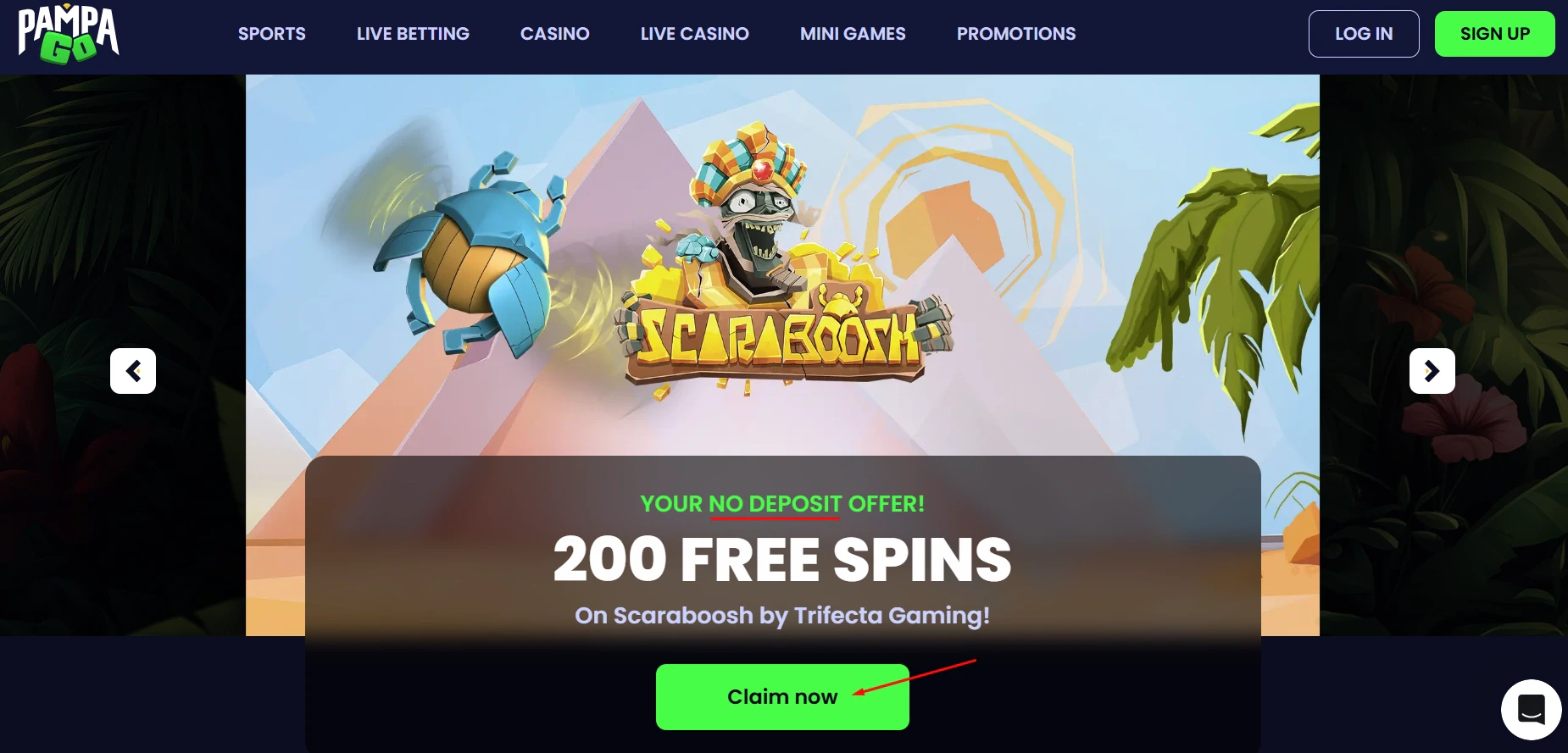 PampaGo 200 No Deposit Free Spins