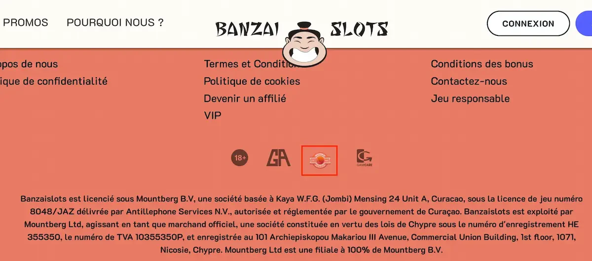 banzai slots licence