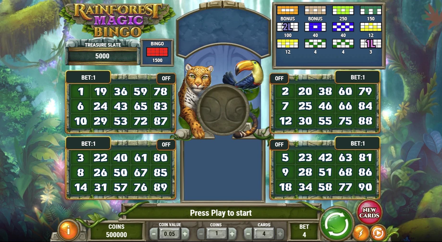 Rainforest Magic Bingo by Play'n GO