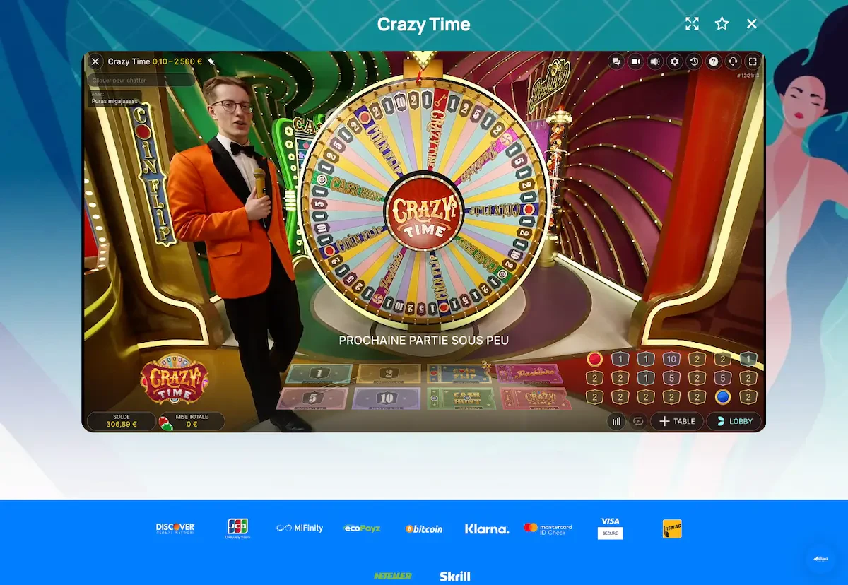 crazy time tablette