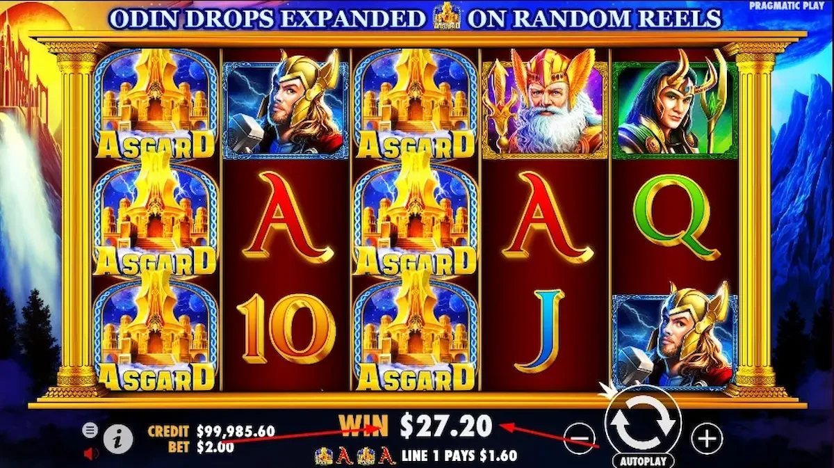 Asgard est une machine à sous très peu volatile sur laquelle vous pourrez réaliser un wager