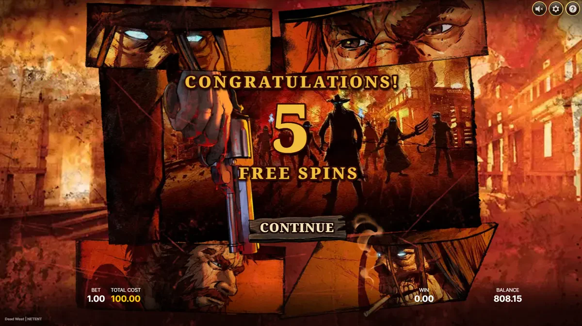 free spins sur dead west
