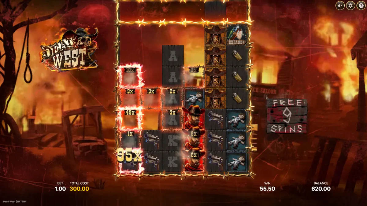bonus de free spins de dead west