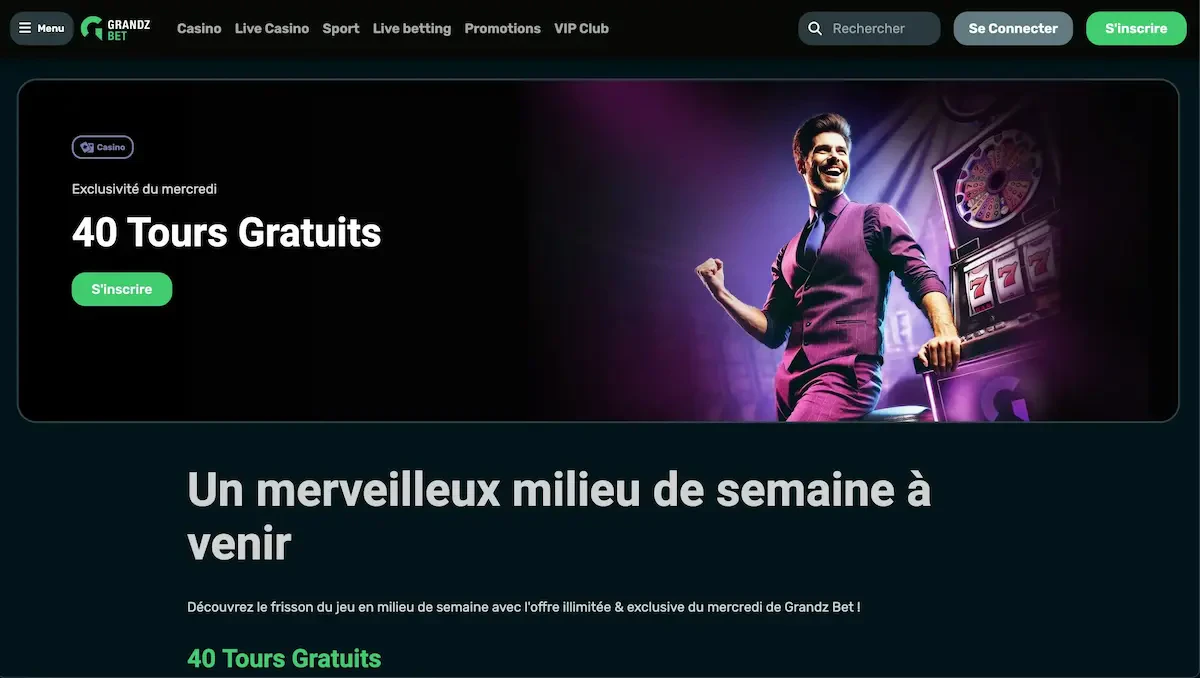 bonus mercredi grandz bet