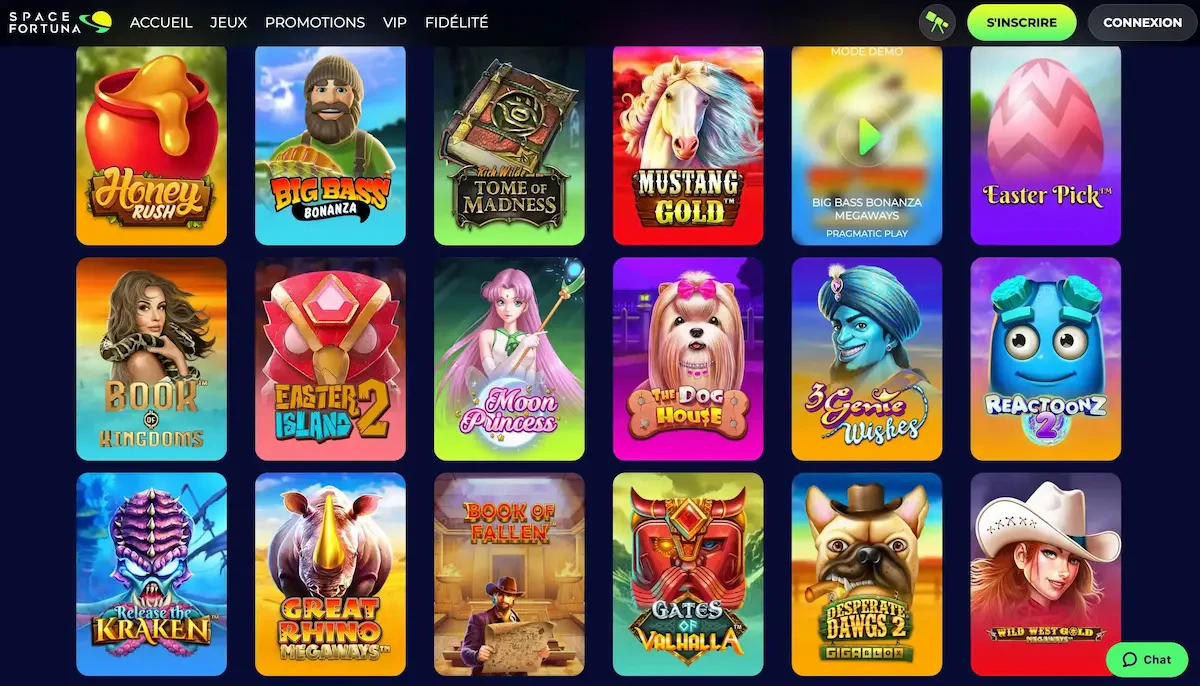 machines à sous space fortuna