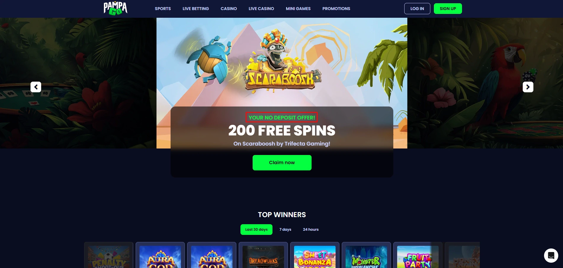 PampaGo - No Deposit Free Spins