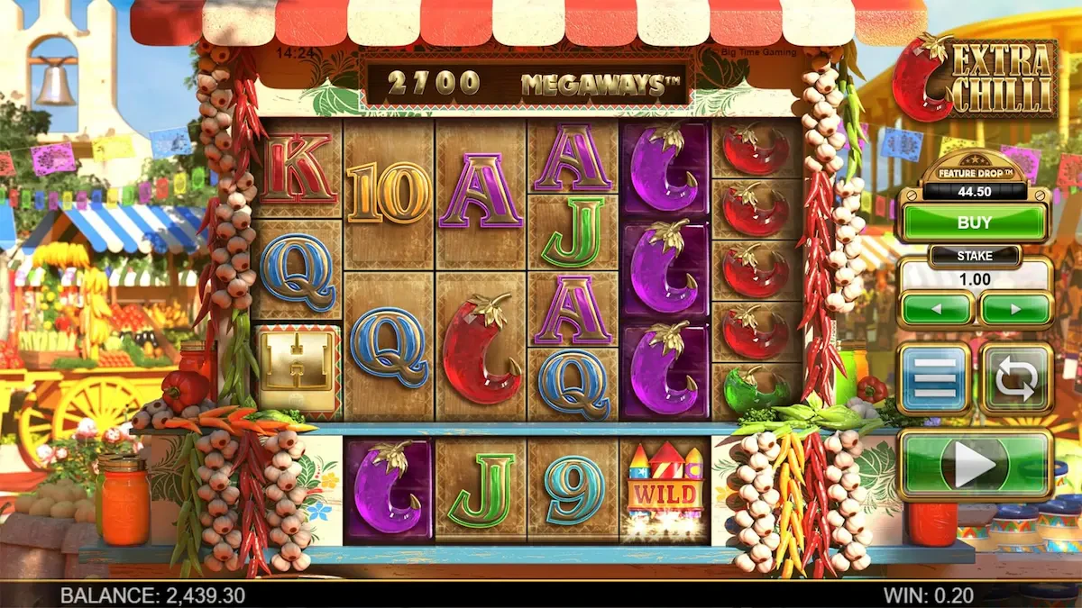 Extra Chilli slots big time gamin provider