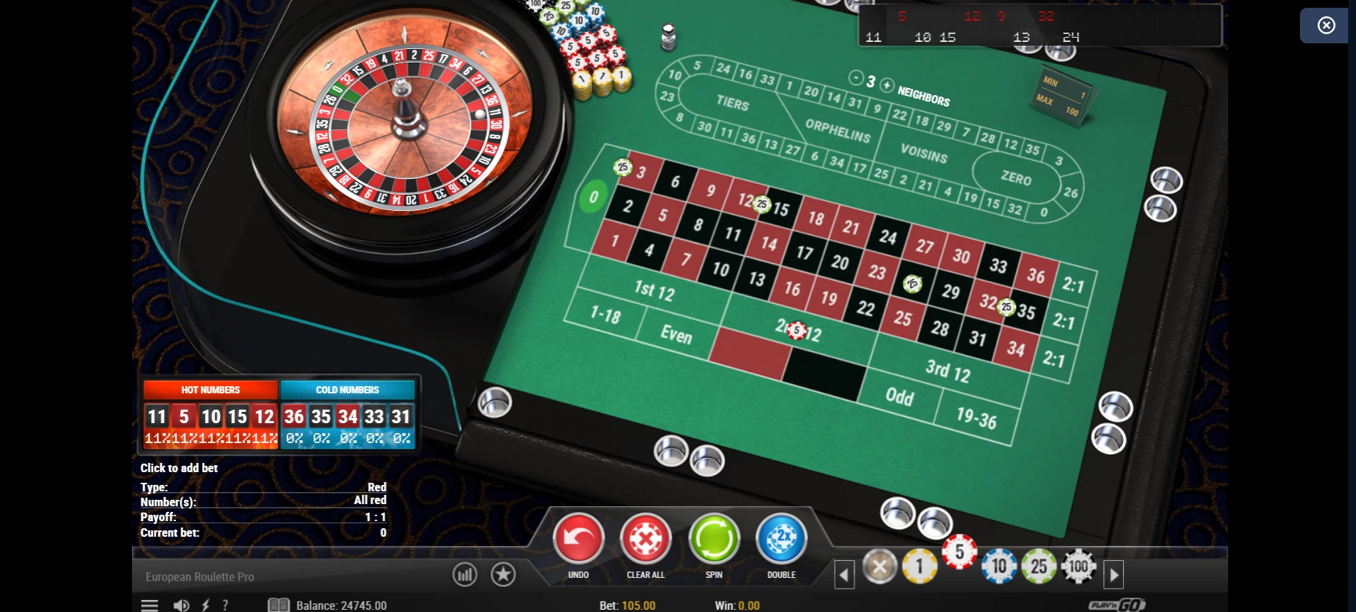 European Roulette Pro - Play'n GO