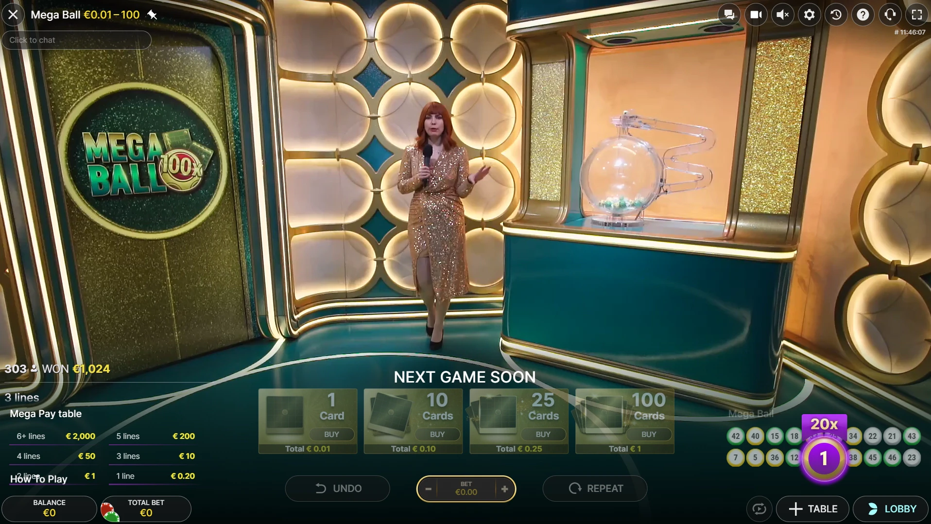 Mega Ball Live - Evolution Gaming