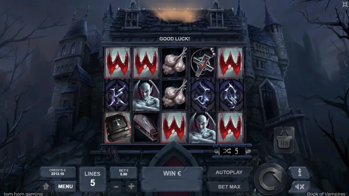 Book of Vampires Slots Provider tom horn gaming