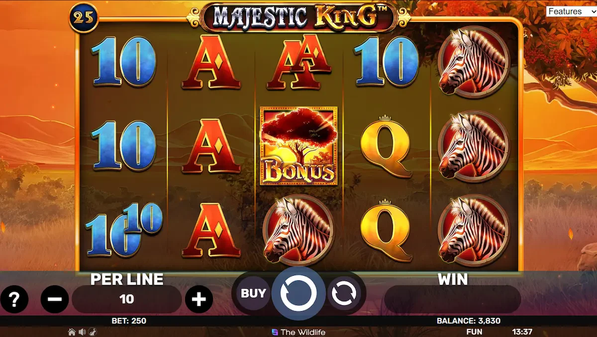 Majestic King slots Provider Spinomenal