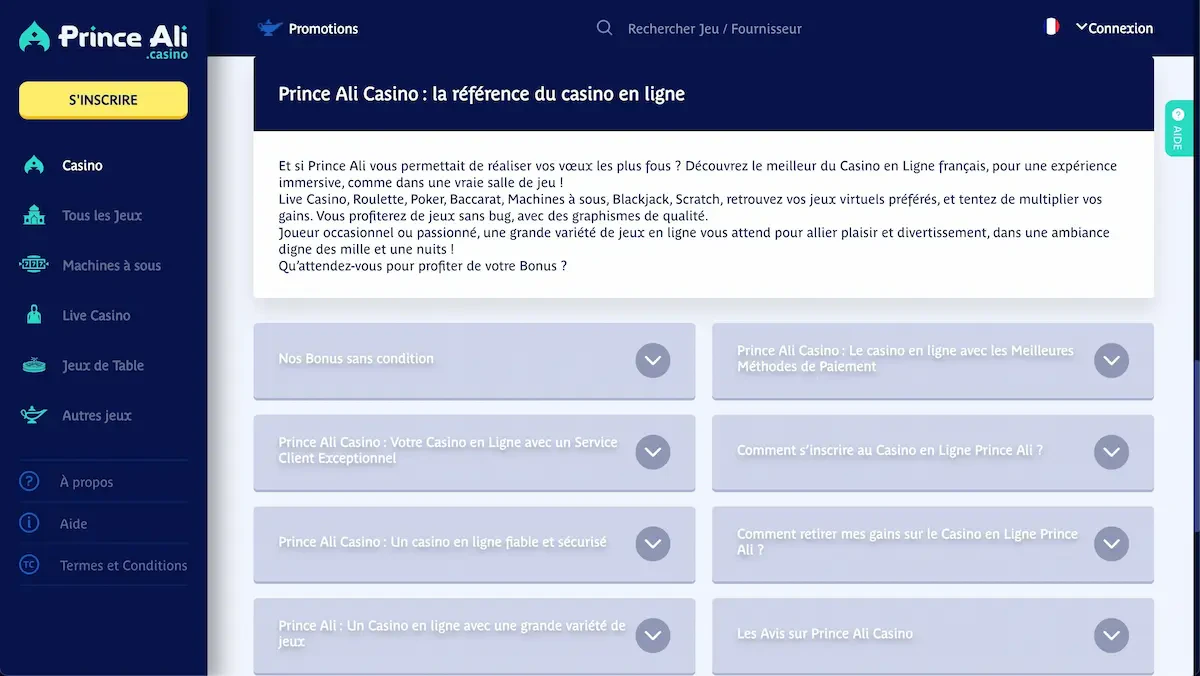 informations prince ali