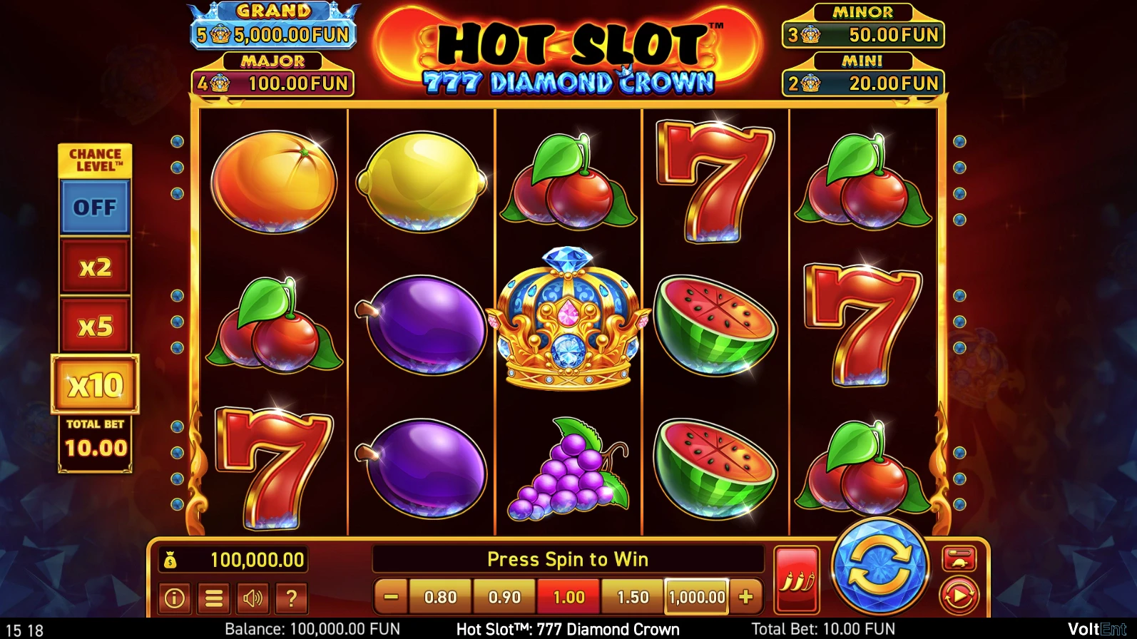 Hot Slot: 777 Diamond Crown 