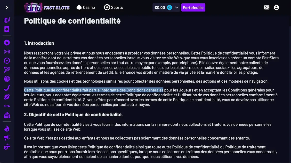 fiabilité fastslots