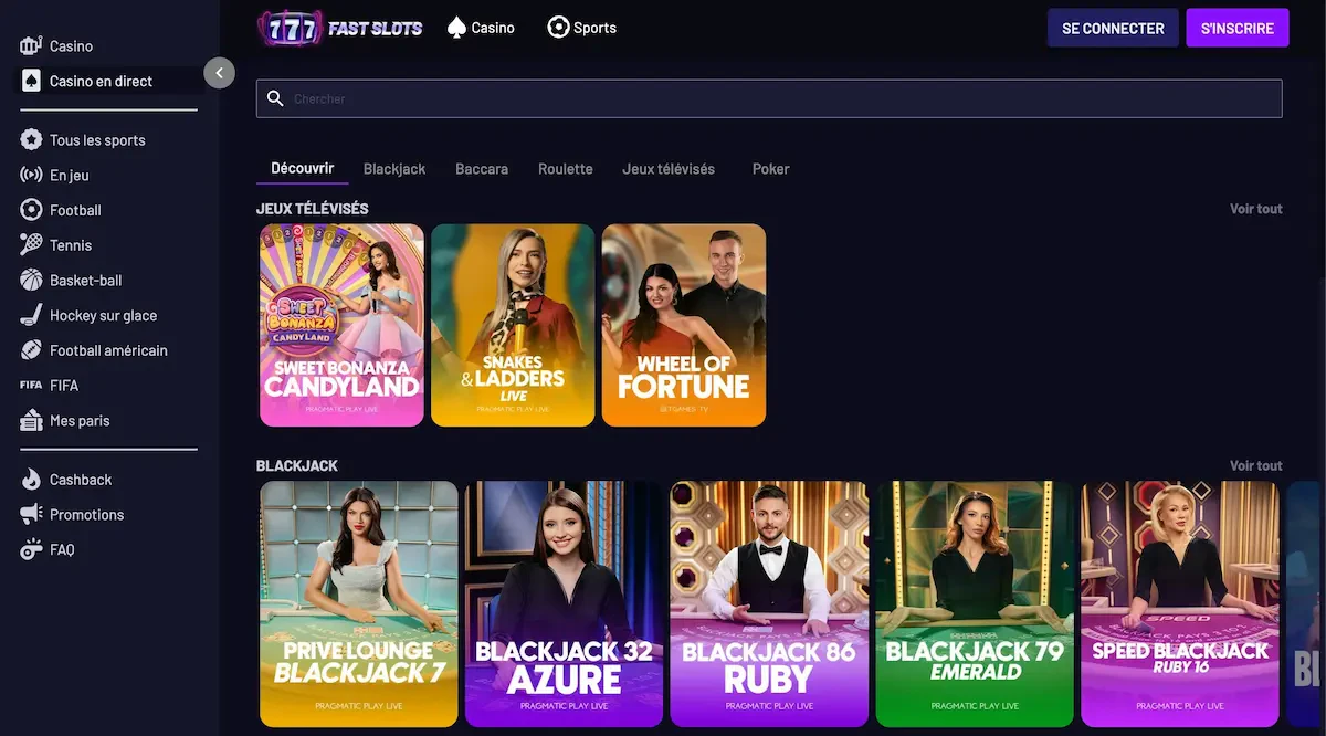 live casino fastslots