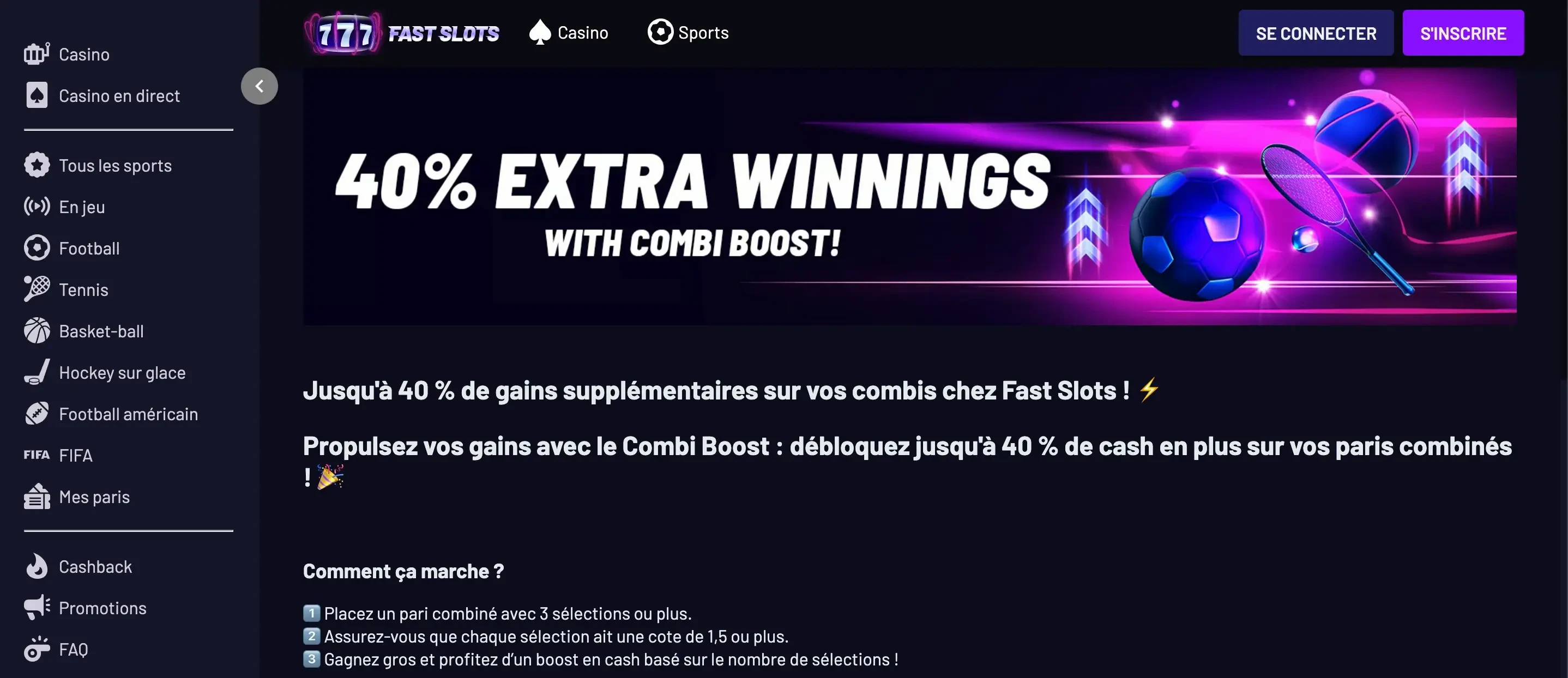 combi boost fastslots