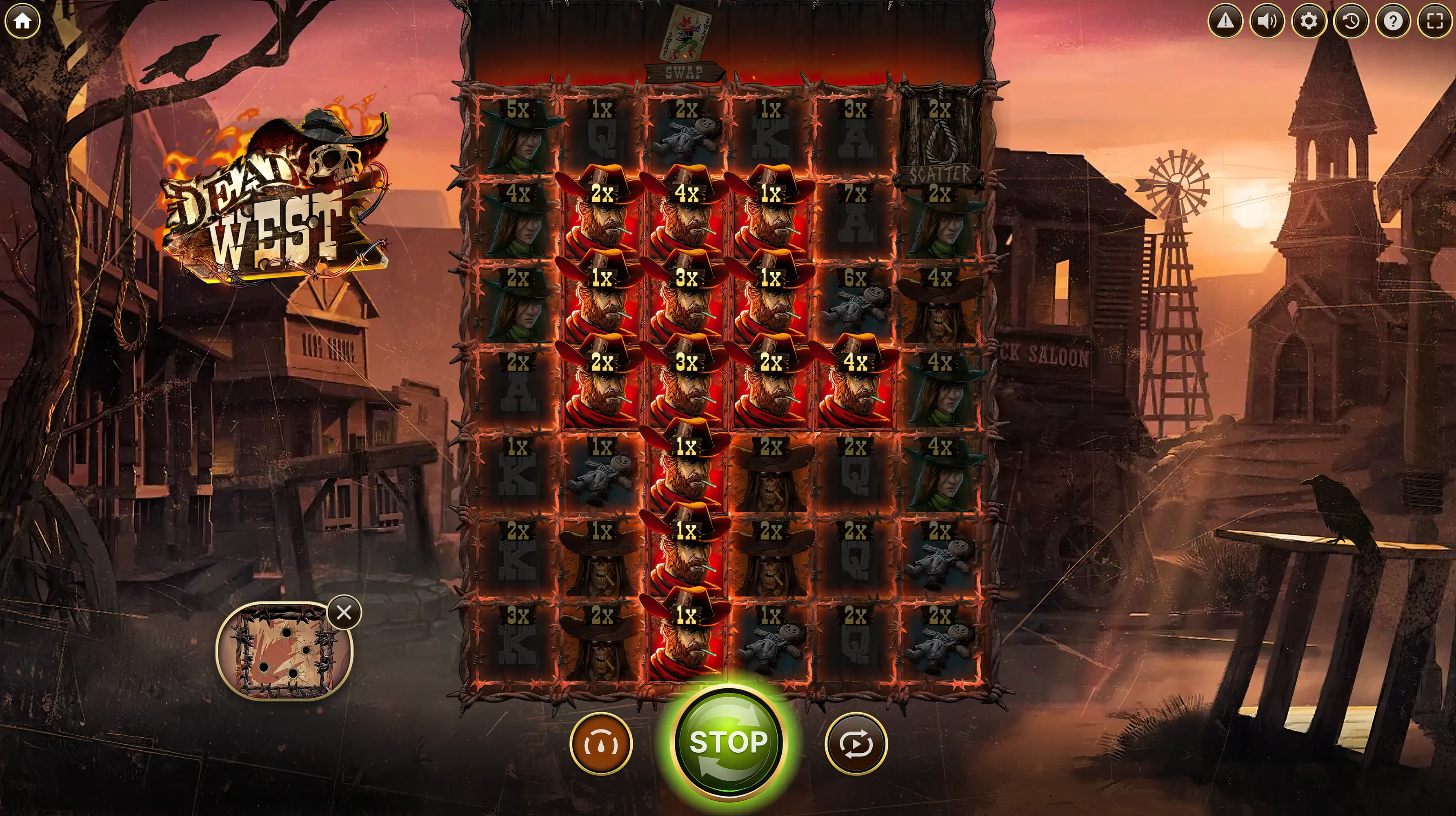 Tela exibida ao acumular diversos multiplicadores. 