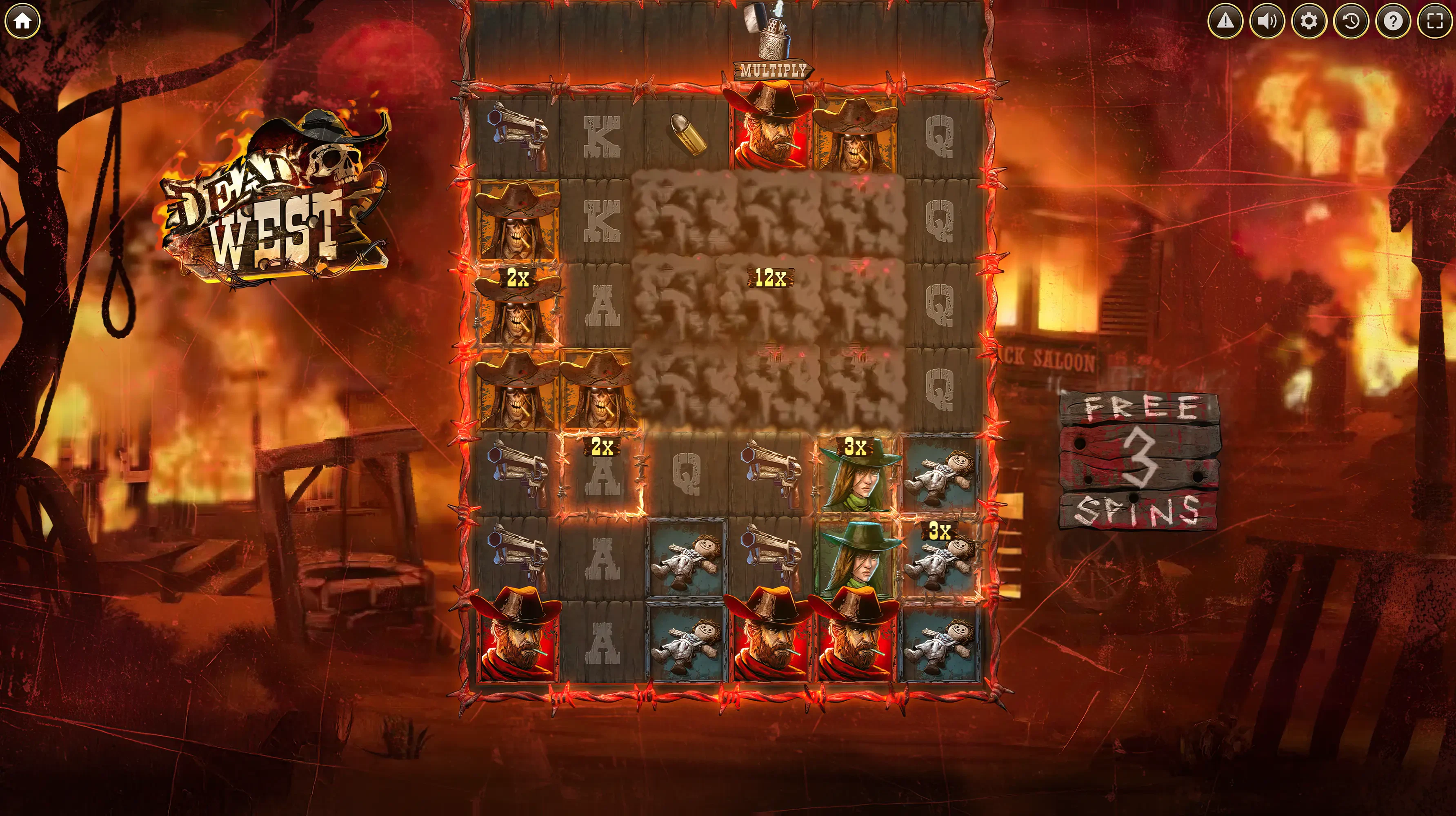 Confira qual é a tela quando os símbolos desaparecem e reaparecem.