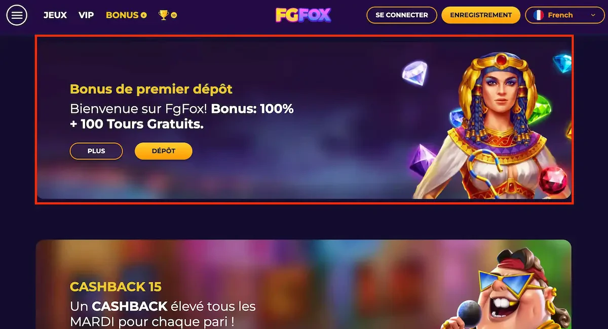 FGFox offre bonus