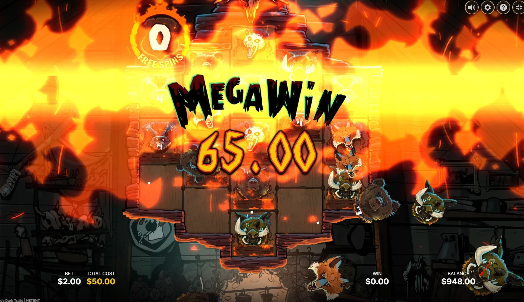 Rabid Randy: Dark Trails Mega Win