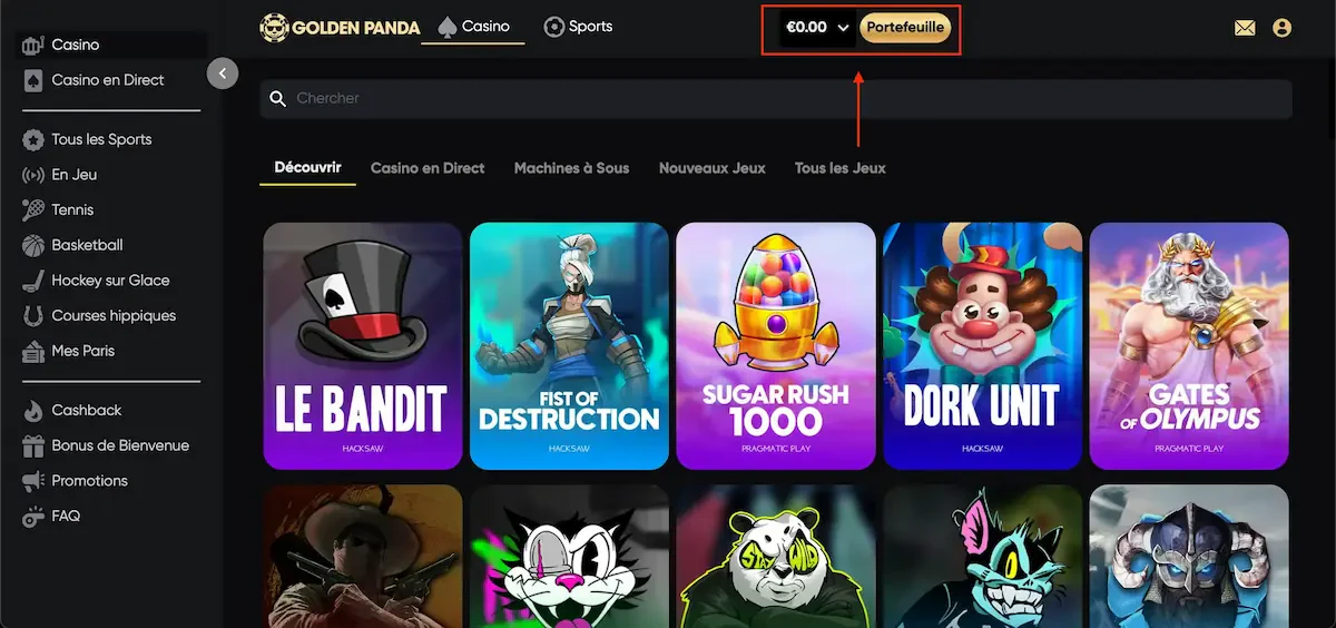 golden panda dépôt