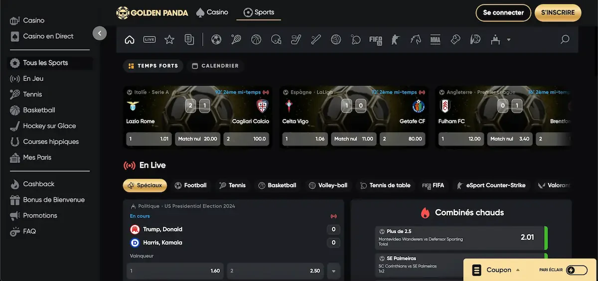 golden panda paris sportifs