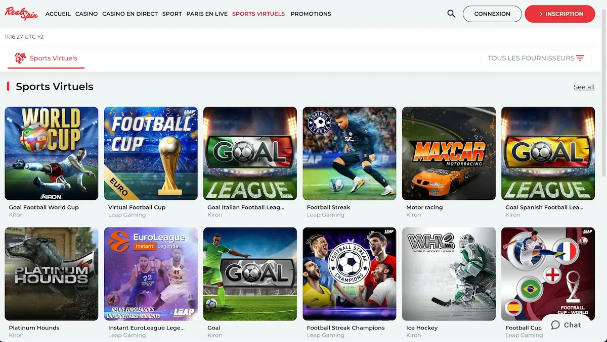 sports virtuels real spin