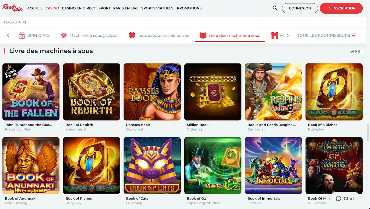 slots book of real spin