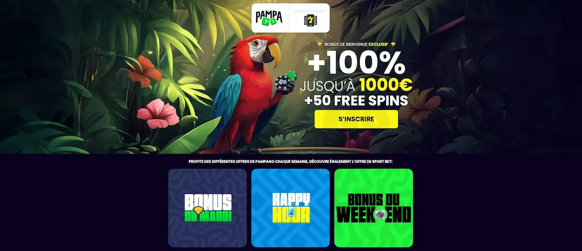 Offre exclusive sur Pampago pour les personnes qui passent par Lucky7Bonus