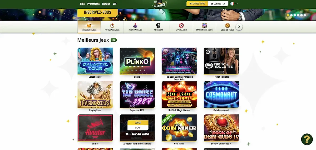 Mode démo sur Machance