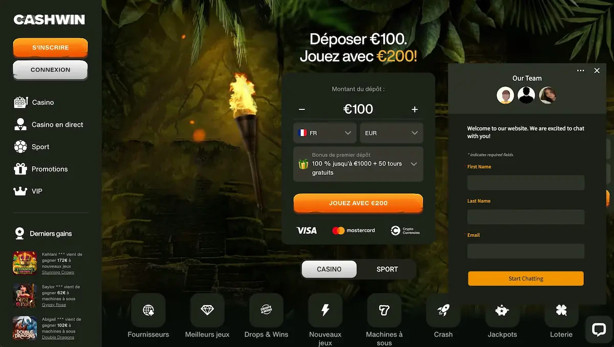 service client cashwin